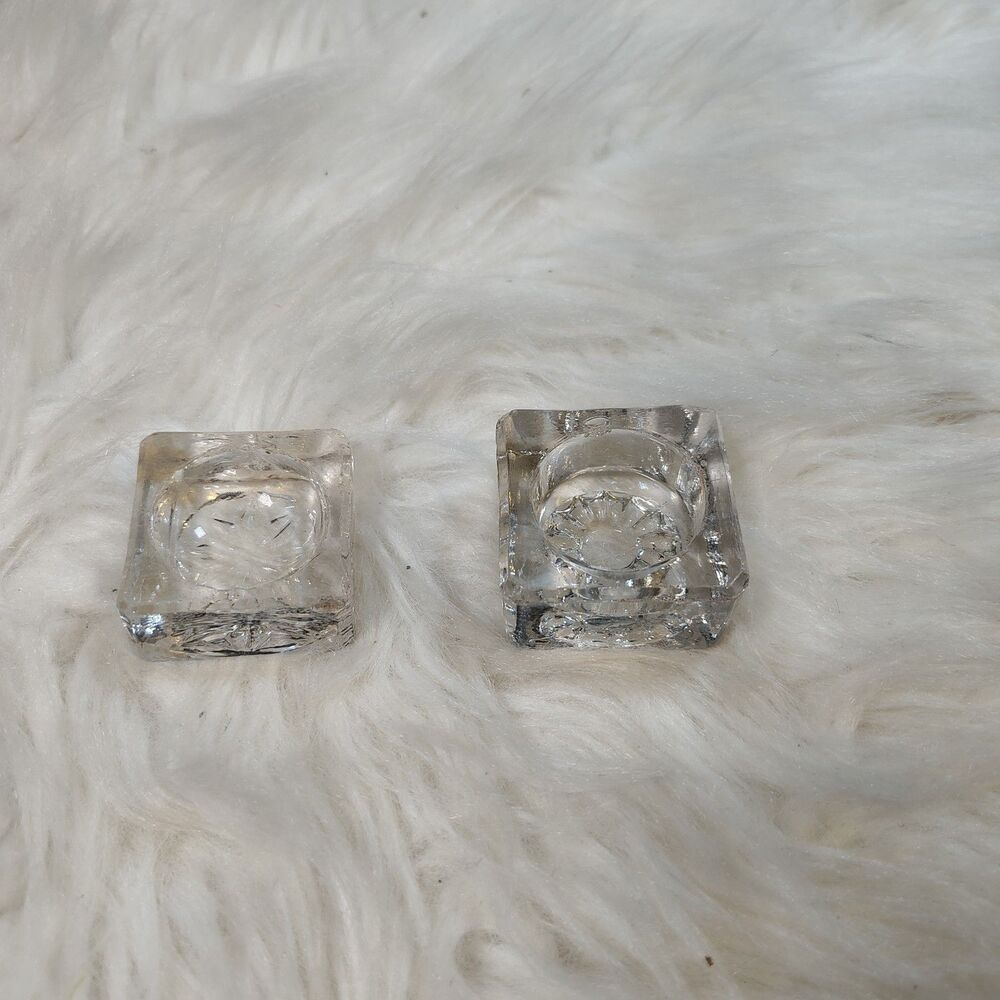 Vintage Glass Salt Cellar Salt Dip Open Salt Dish Master Salt Bundle Of 2